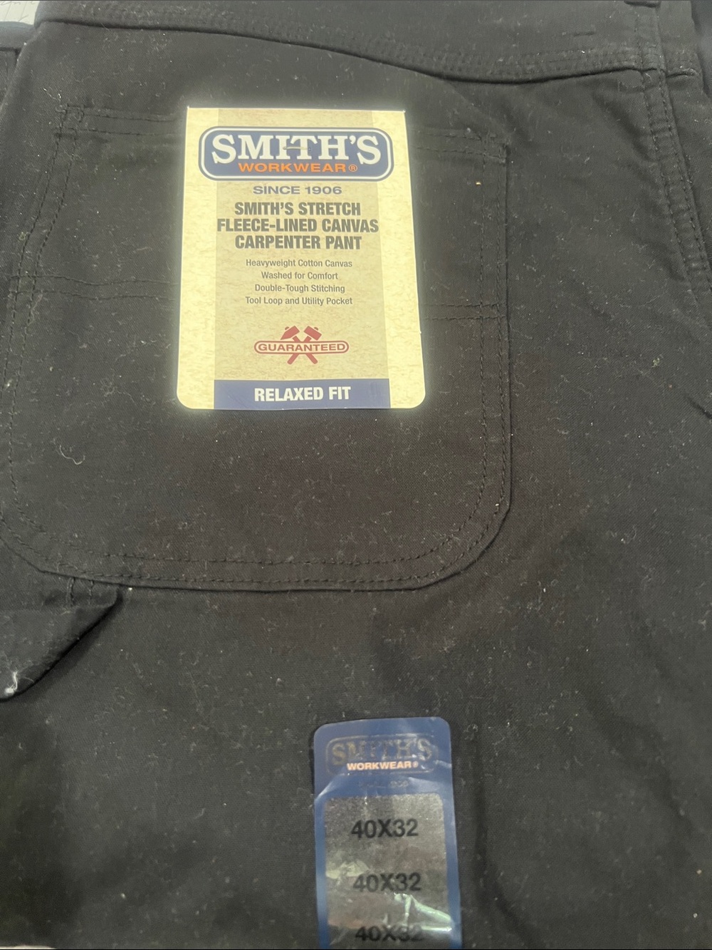 Smiths Black Men's Carpenter Pants - Relaxed Fit
